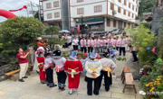 体育与健康学院民族健身操舞队赴花溪镇山村助推乡村振兴六月六文化活动