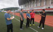 省民族宗教事务委员会副主任安锐一行到我校指导  民族传统体育训练工作